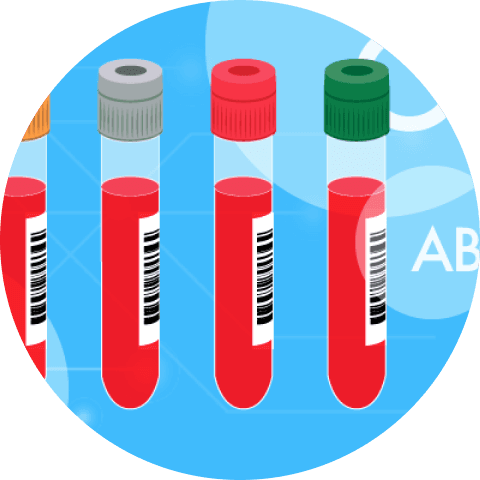 Free blood type test analysis using DNA