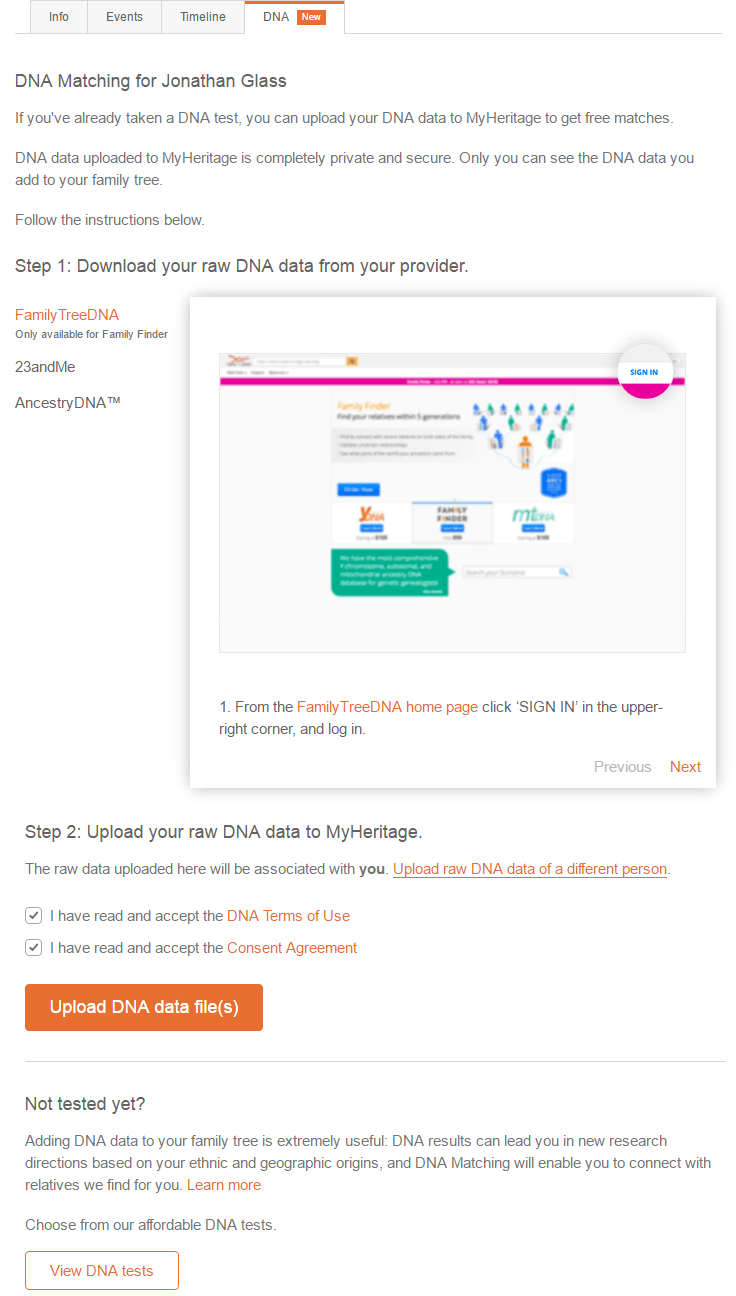 upload dna to myheritage