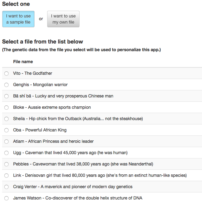 File selector sample file view sequencing com